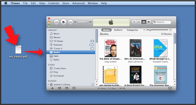 drag into itunes